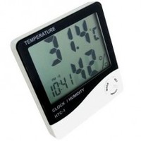 Термометр электронный с часами HTC-1.